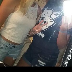 white crop top. worn twice perfect condition